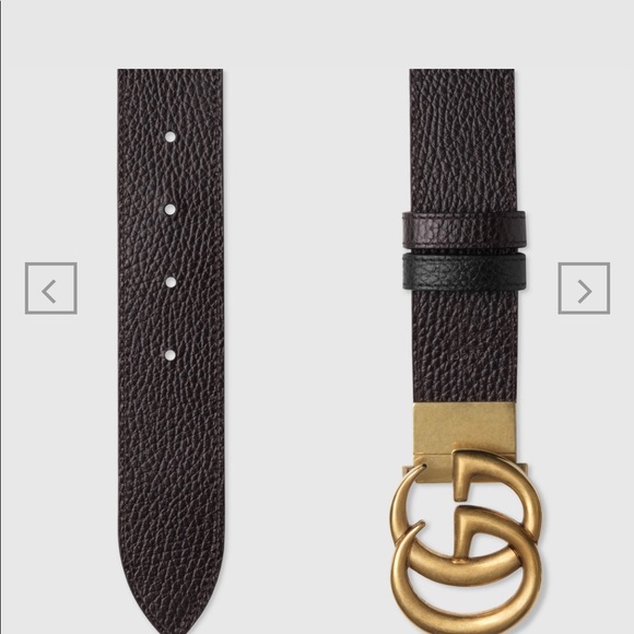 Reversible Gucci belt (black/ dark brown)